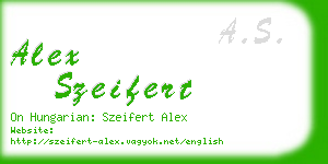 alex szeifert business card